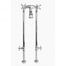 Cheviot Products 5138/3970XL-CH - 5100 SERIES Basic Extra-Tall Free-Standing Tub Filler with Stop Valves - Cross Handles