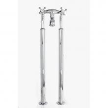 Cheviot Products 5138/3980-CH - 5100 SERIES Basic Free-Standing Tub Filler with Concealed Stop Valves - Cross Handles