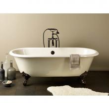 Cheviot Products 2174-WC-6-WH - REGAL Cast Iron Bathtub with Faucet Holes