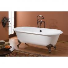 Cheviot Products 2126-WW-7-WH - REGAL Cast Iron Bathtub with Faucet Holes