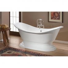 Cheviot Products 2153-WW-8 - REGENCY Cast Iron Bathtub with Pedestal Base and Faucet Holes