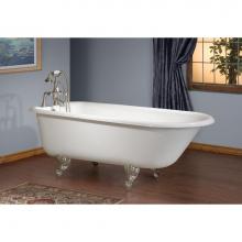 Cheviot Products 2105-WC-0-PB - TRADITIONAL Cast Iron Bathtub with Flat Area for Faucet Holes