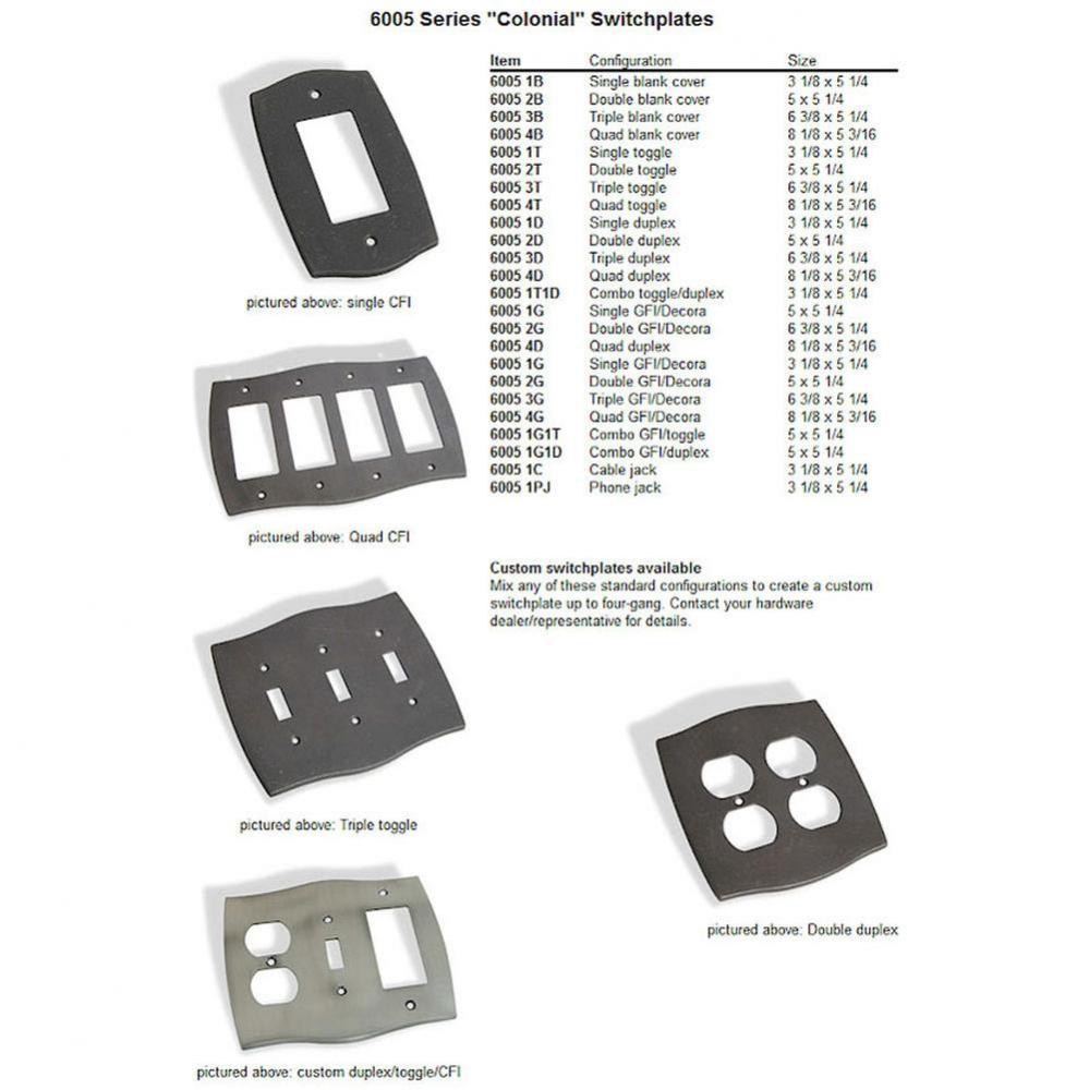 Quad GFI Colonial Switch Plate - Matte Oil Rubbed Bronze