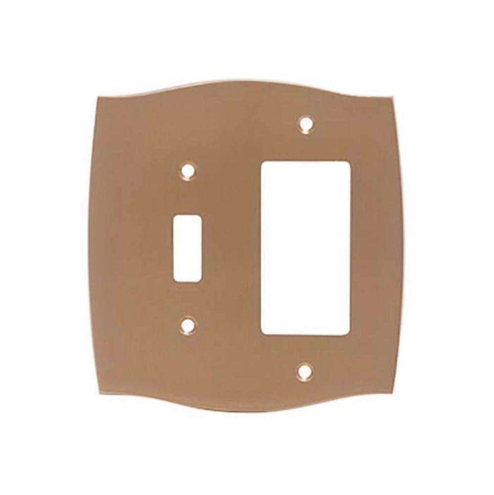 Single GFI/ Single Toggle Colonial Switch Plates  - French Gold