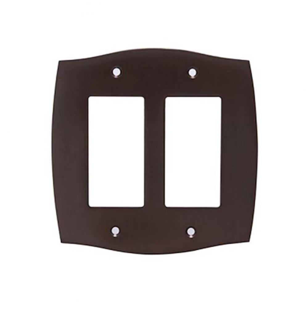 Double GFI Colonial Switch Plate  - Oil Rubbed Bronze Unlacq