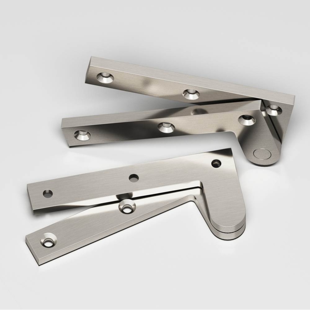 3.875'' overall Fixed pin pivot Hinge hand finished in Satin Nickel