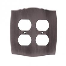 Colonial Bronze 6005-2D-20A - Double Duplex Colonial Switch Plate  - Dark Statuary Bronze