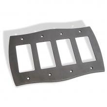 Colonial Bronze 6005-4G-26D - Quad GFI Colonial Switch Plate  - Satin Chrome
