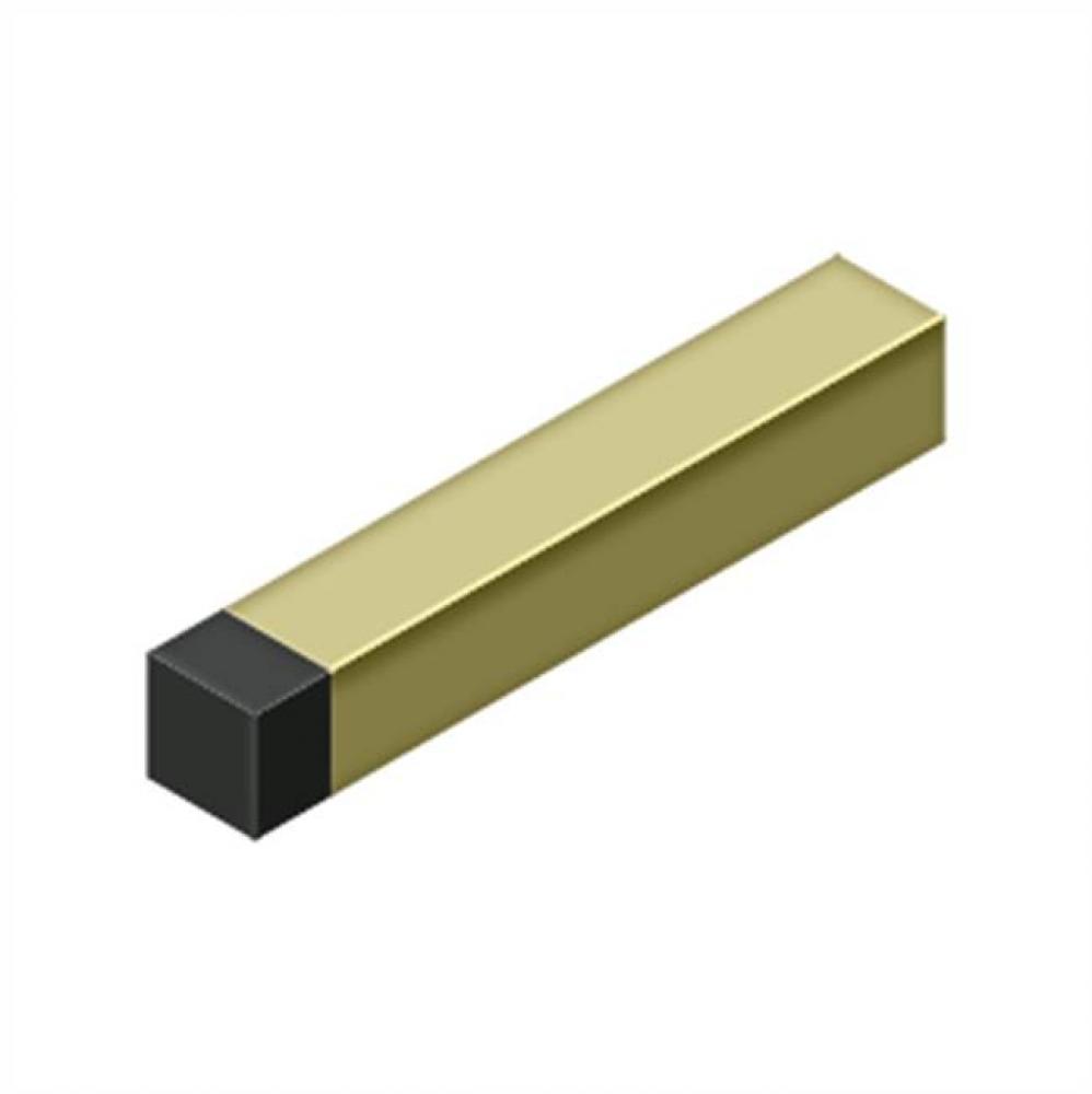 4'' Modern Square Baseboard Bumper, Solid Brass