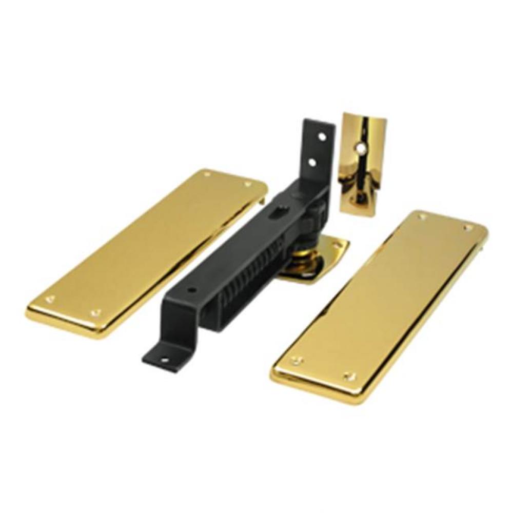 Spring Hinge, Double Action w/ Solid Brass Cover Plates