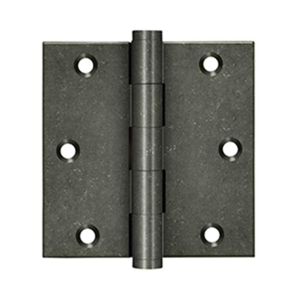 Sld Brass Hinge 3.5 X 3.5 White Brnz Medium Finish