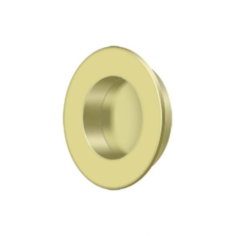 Flush Pull, Round, HD, 1-7/8'', Solid Brass