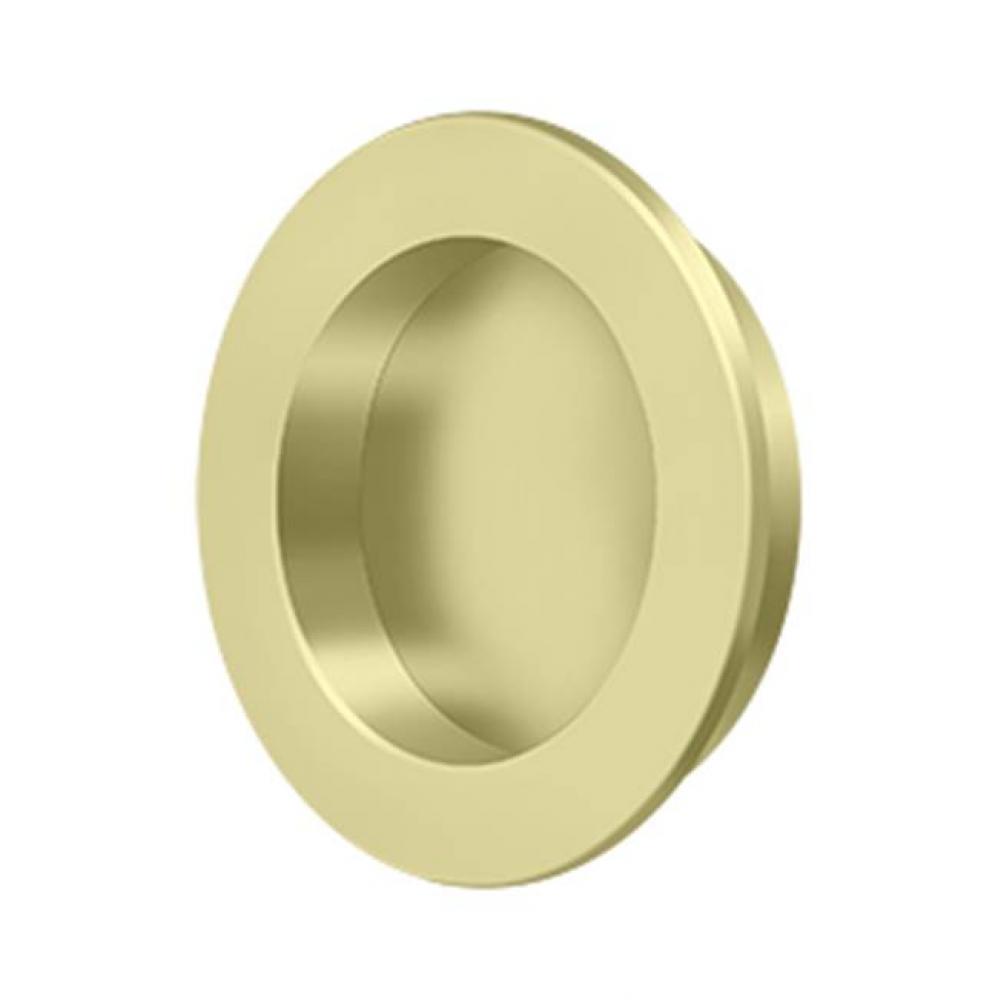 Flush Pull , Round, HD, 2-3/8'', Solid Brass