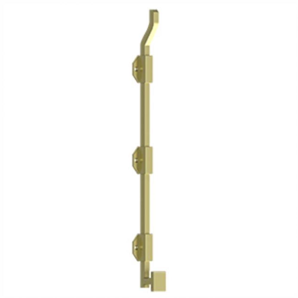 18'' Modern Offset Surface Bolt, HD, Solid Brass