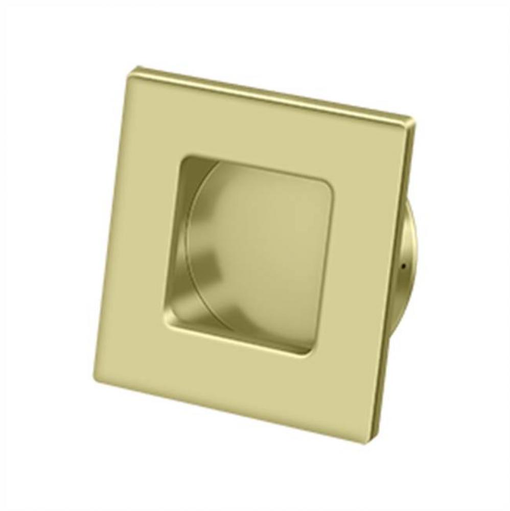 Flush Pull, Square, HD, 2-3/4'' x 2-3/4'', Solid Brass