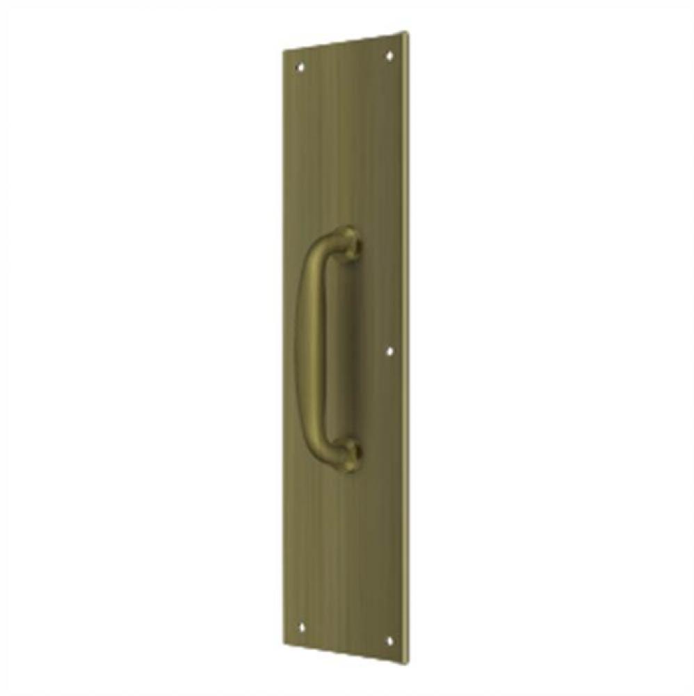 Push Plate w/ Handle 3-1/2'' x 15 '' - Handle 5-1/4''