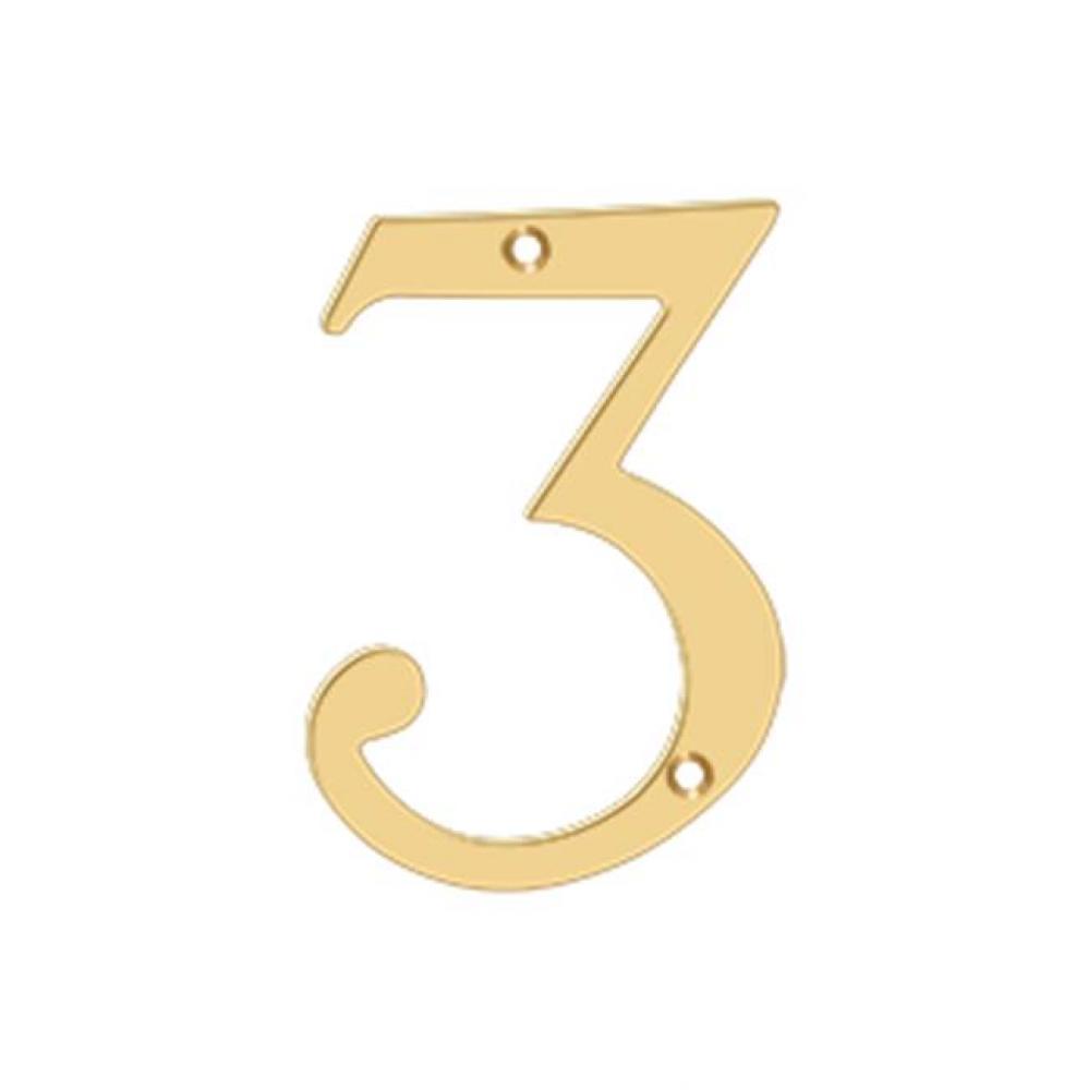 4'' Numbers, Solid Brass