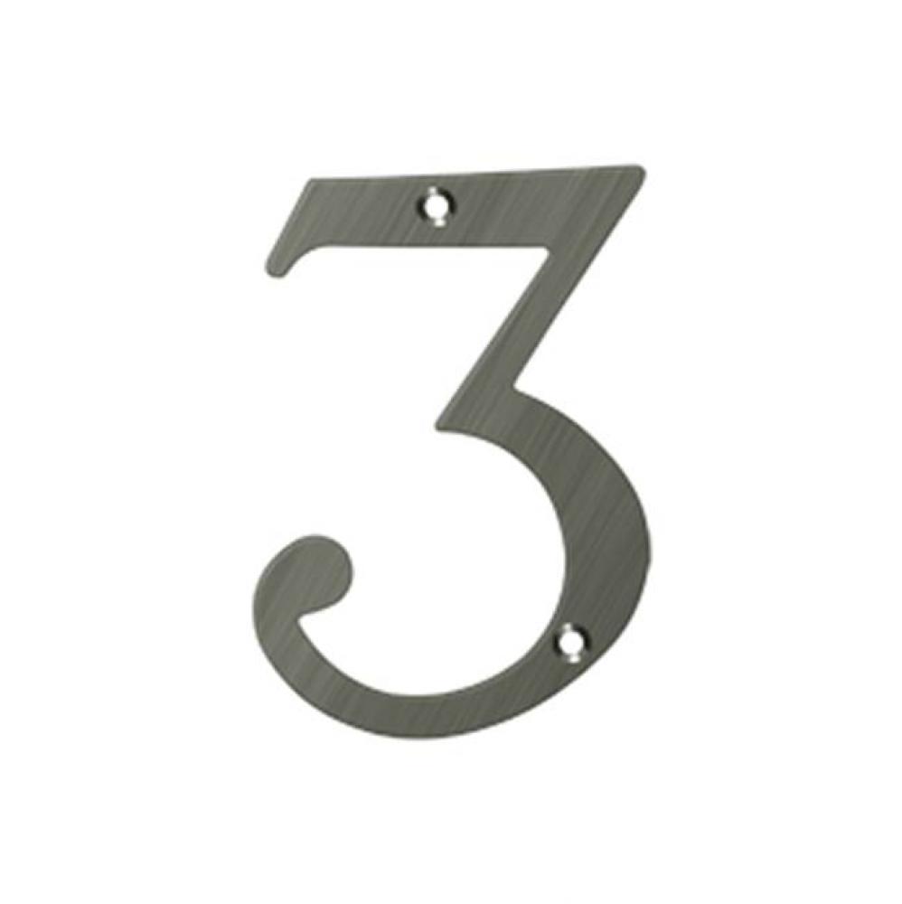 4'' Numbers, Solid Brass