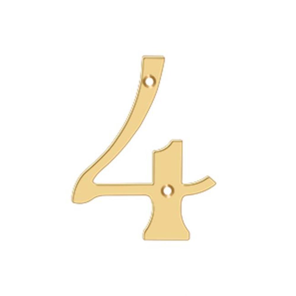 4'' Numbers, Solid Brass