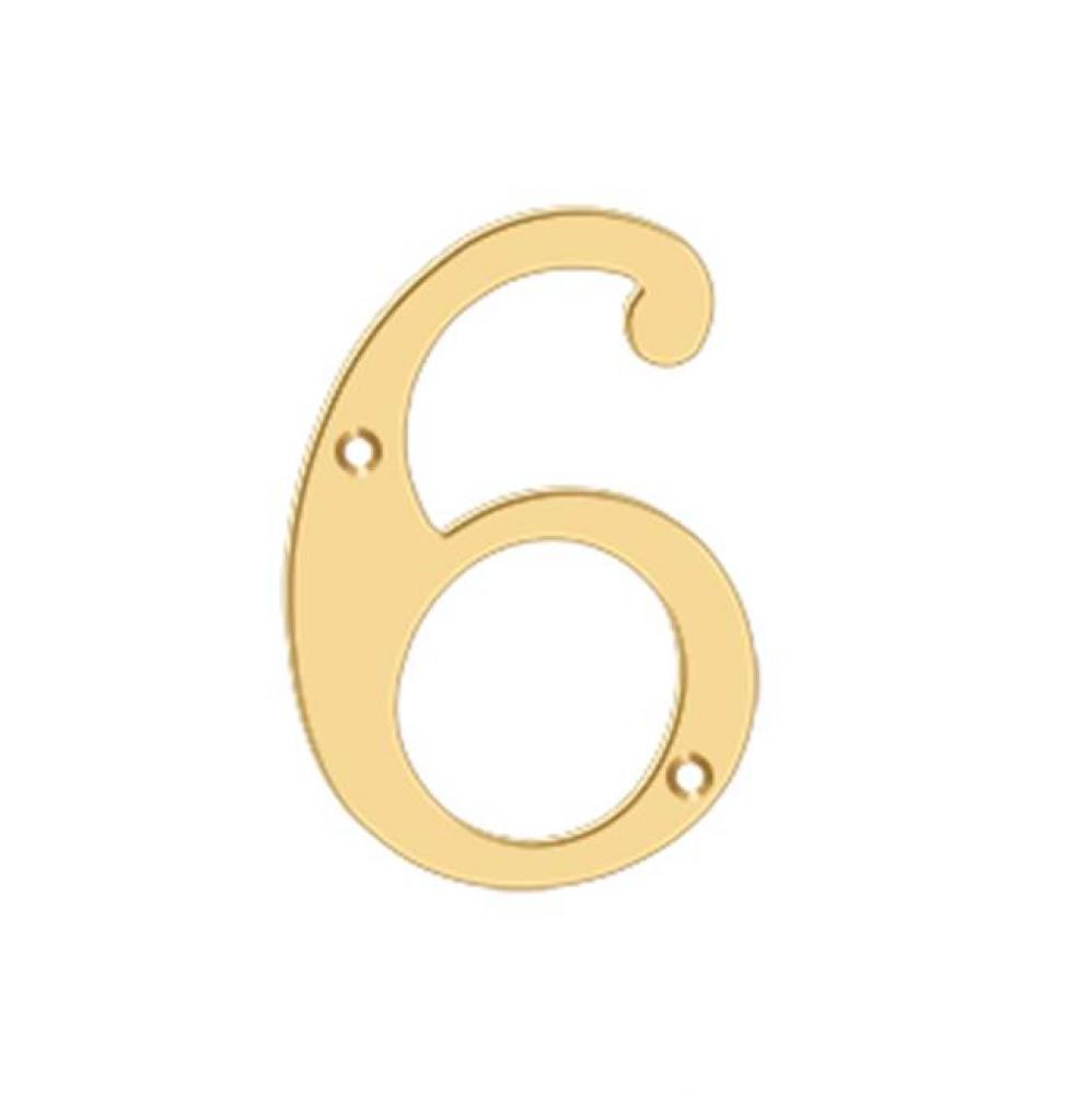 4'' Numbers, Solid Brass