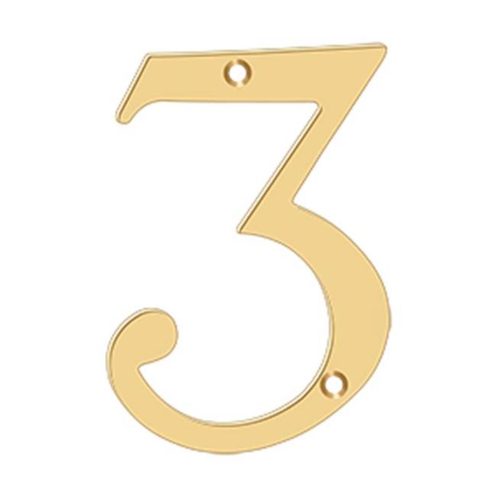 6'' Numbers, Solid Brass