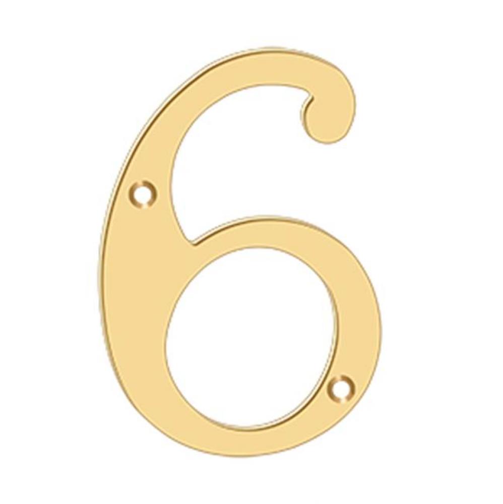 6'' Numbers, Solid Brass