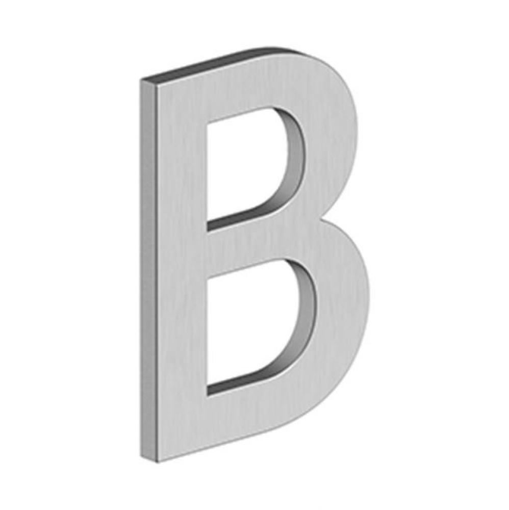 4'' LETTER B, B SERIES WITH RISERS, STAINLESS STEEL