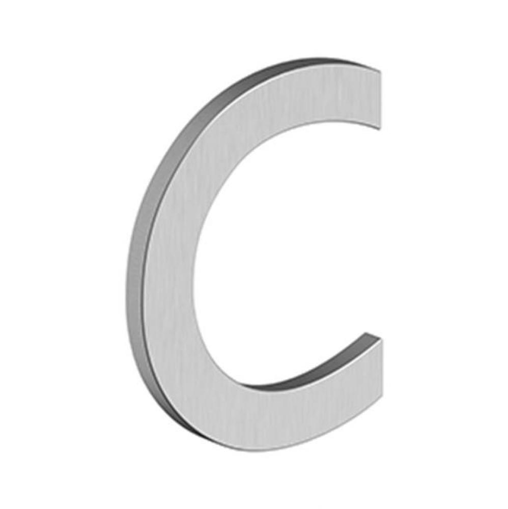 4'' LETTER C, B SERIES WITH RISERS, STAINLESS STEEL
