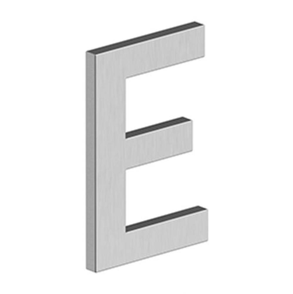 4'' LETTER E, B SERIES WITH RISERS, STAINLESS STEEL