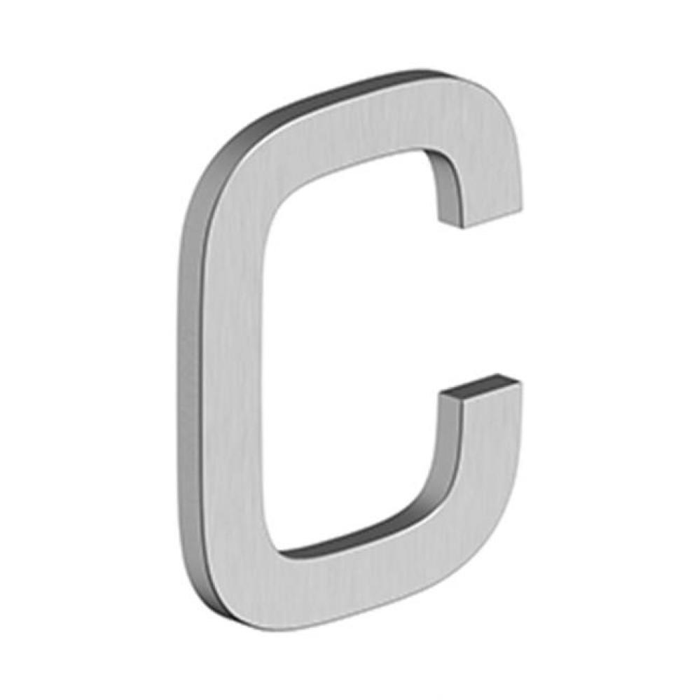 4'' LETTER C, E SERIES WITH RISERS, STAINLESS STEEL