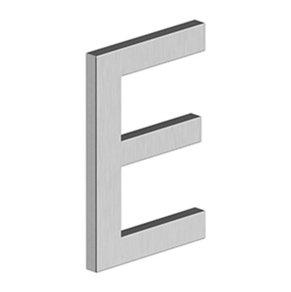 4'' LETTER E, E SERIES WITH RISERS, STAINLESS STEEL