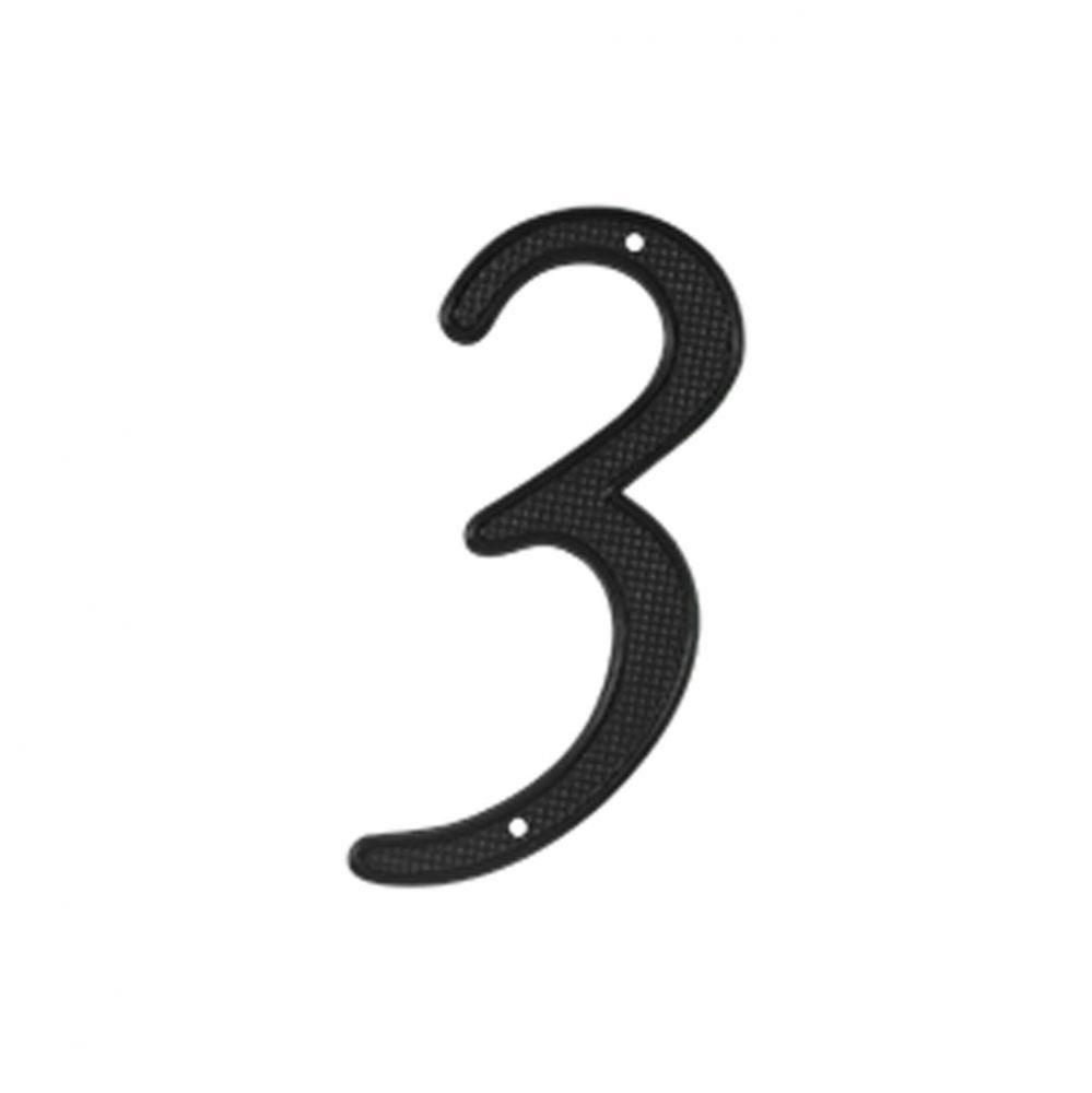 4'' Numbers Zinc Die-Cast, Black