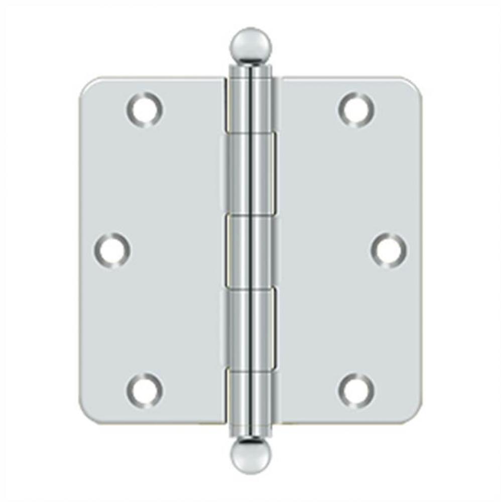 3-1/2'' x 3-1/2'' x 1/4'' Radius Hinge, w/ Ball Tips