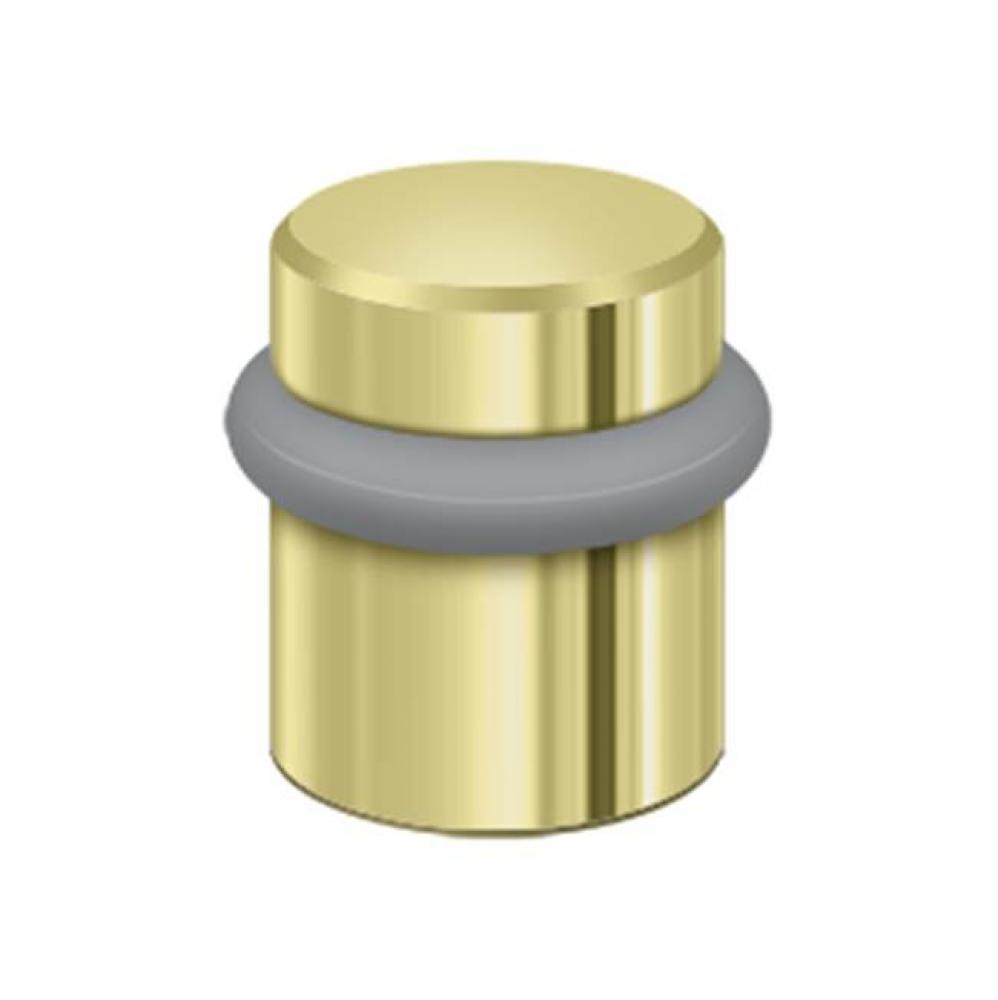 Round Universal Floor Bumper 1-1/2'', Solid Brass