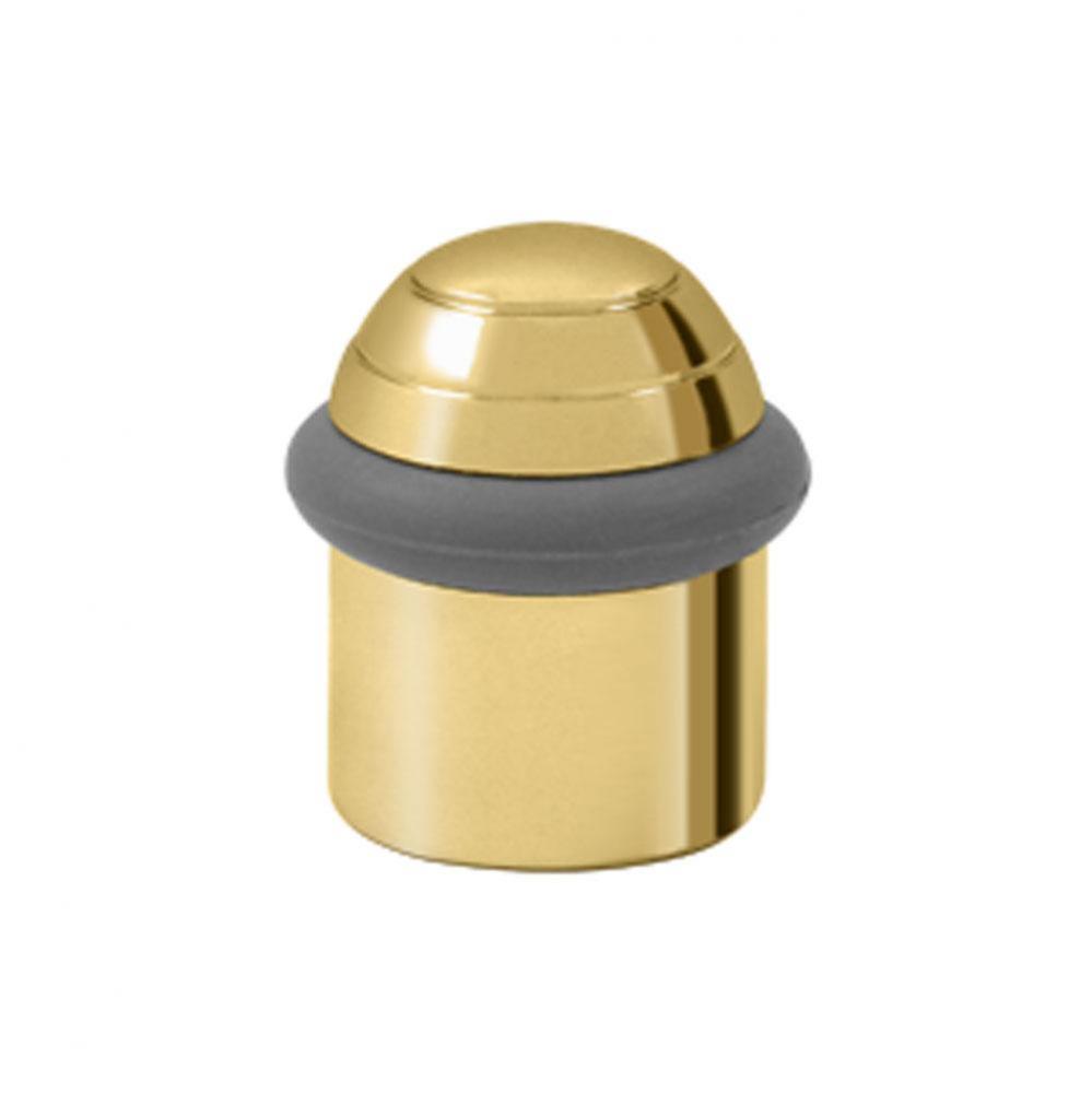 Round Universal Floor Bumper Dome Cap 1-5/8'', Solid Brass