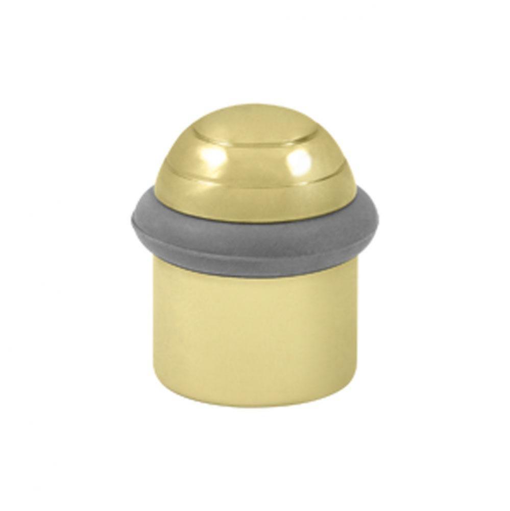 Round Universal Floor Bumper Dome Cap 1-5/8'', Solid Brass