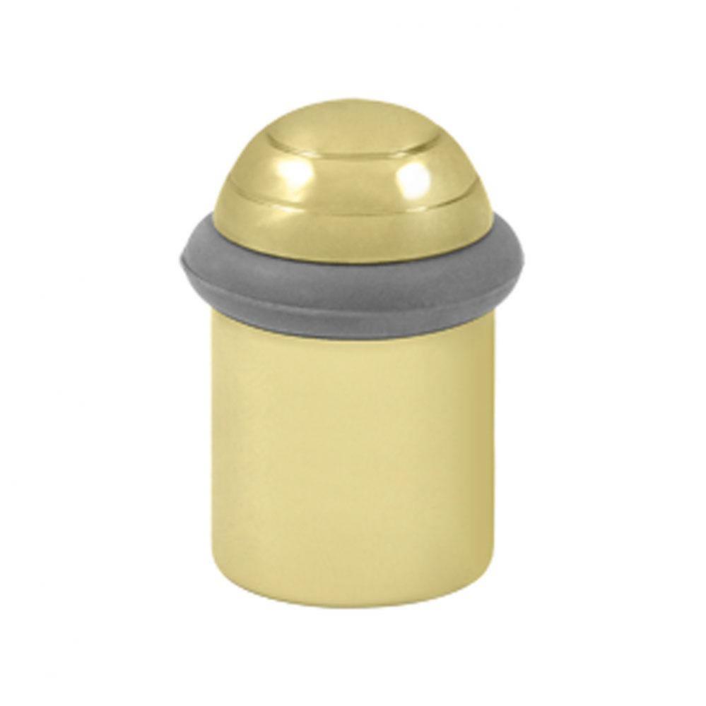 Round universal Floor Bumper Dome Cap 2-1/8'', Solid Brass