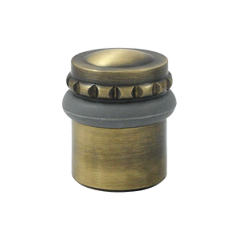 Round Universal Floor Bumper Pattern Cap 1-5/8'', Solid Brass