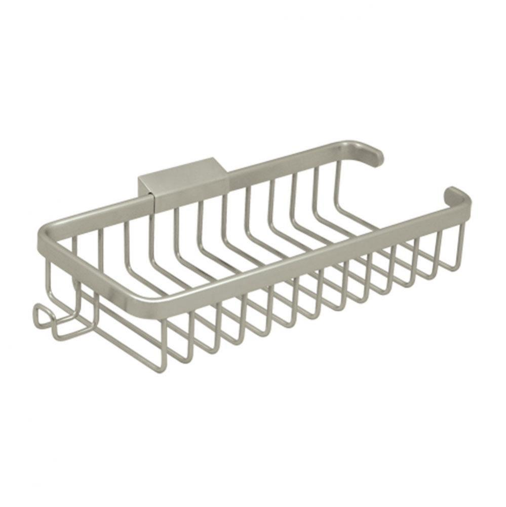 Wire Basket, 10-3/8'' Rectangular, Shallow, With Hook