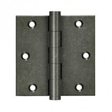 Deltana DSB3510WM - Sld Brass Hinge 3.5 X 3.5 White Brnz Medium Finish