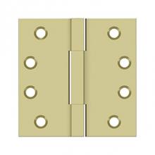 Deltana DSBS43-UNL - 4''x 4'' Square Knuckle Hinges, Solid Brass