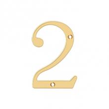 Deltana RN4-2 - 4'' Numbers, Solid Brass