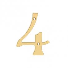 Deltana RN4-4 - 4'' Numbers, Solid Brass
