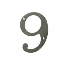 Deltana RN4-9U15A - 4'' Numbers, Solid Brass
