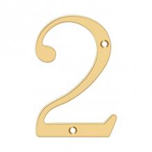 Deltana RN6-2 - 6'' Numbers, Solid Brass