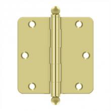 Deltana S35R43-BT - 3-1/2'' x 3-1/2'' x 1/4'' Radius Hinge, w/ Ball Tips