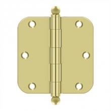 Deltana S35R53-BT - 3-1/2'' x 3-1/2'' x 5/8'' Radius Hinge, w/ Ball Tips