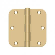 Deltana S35R5BK4 - 3-1/2'' x 3-1/2'' x 5/8'' Radius Hinge, Residential Thickness