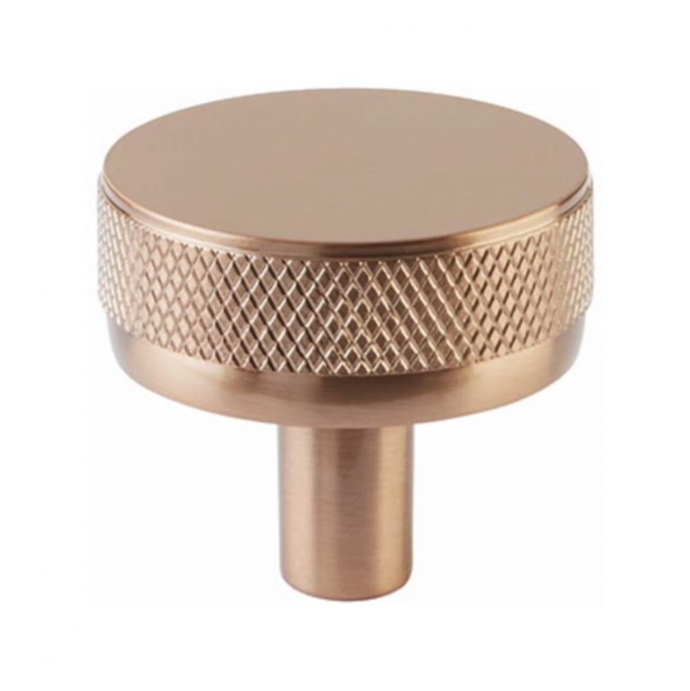 SELECT Cabinet Knob 1-1/4'', Conical Stem Satin Copper, Knurled Knob US14