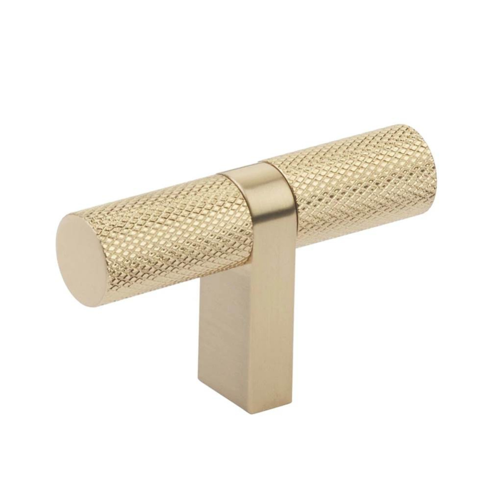 Select Cabinet T-Knob 2-1/4'' overall, Rectangular Bar Stem US4, Knurled Bar US4